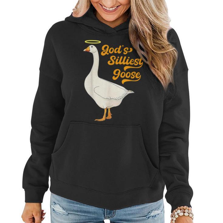 Gods Silliest Goose Funny Goose Meme  Women Hoodie