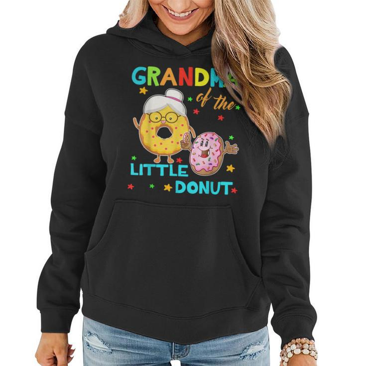 Grandma Of The Little Donut Birthday Shirt Donut Shirt Women Hoodie