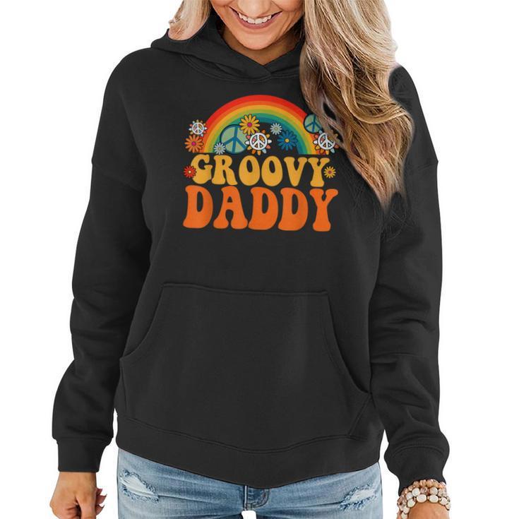 Groovy Daddy Tie Dye Hippie Rainbow Matching Family  Women Hoodie