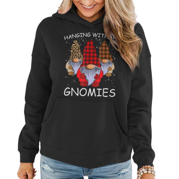Hanging With My Gnomies Funny Gnome Friend Christmas  Women Hoodie