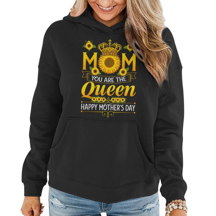 Happy Mothers Day You Are The Queen With Sun Flower  Women Hoodie