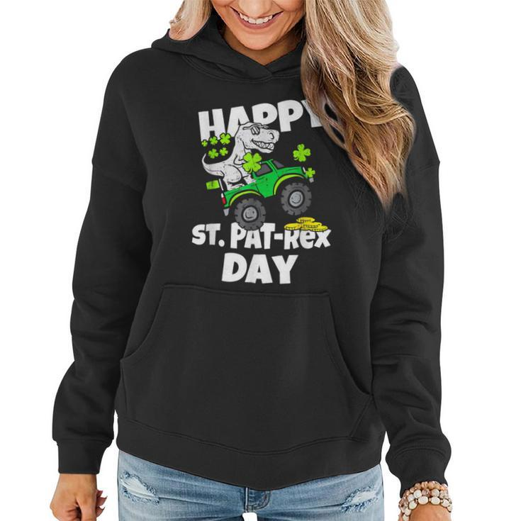 Happy St Pat T Rex Day Cute Dinosaurus St Patricks Day  Women Hoodie