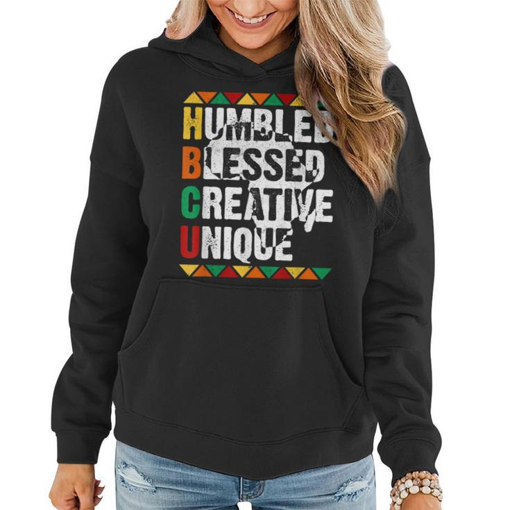 Hbcu Humbled Blessed Creative Unique Afro College Student  Women Hoodie