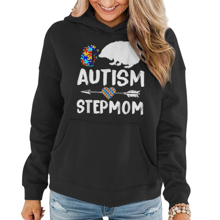 Hedgehog Autism Step Mom Love Autism Awareness  Women Hoodie