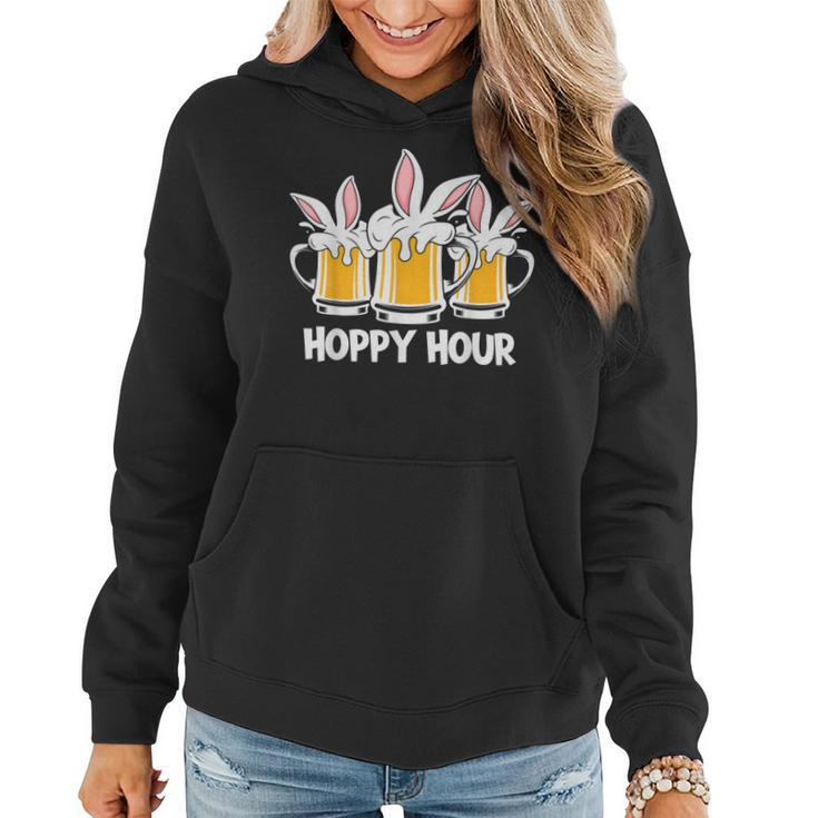 Hoppy Hour Funny Easter Beer Pints Bunny Ears Drinking Gift  Women Hoodie