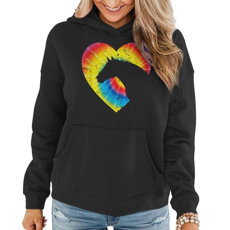 Horse Heart Silhouette For Cowgirl Equestrian Graphic Print  Women Hoodie