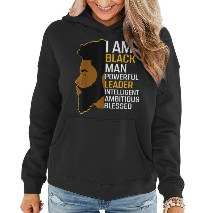 I Am Black Man Powerful Leader Black King African American  V2 Women Hoodie