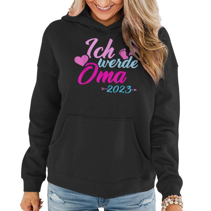 Ich Werde Oma 2023 Schwangerschaft Verkünden Frauen Hoodie