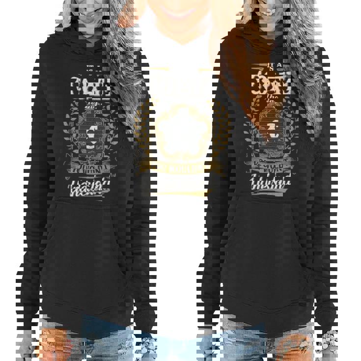 Its A Coate Thing You Wouldnt Understand Shirt Coate Family Crest Coat Of Arm Women Hoodie