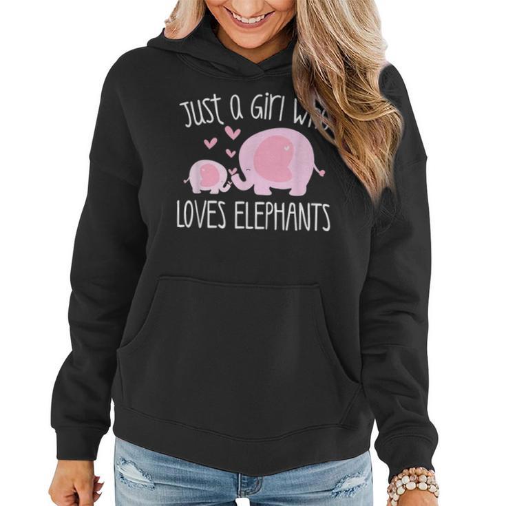 Just A Girl Who Loves Elephants Mom Baby Toddler Kids Gift Women Hoodie