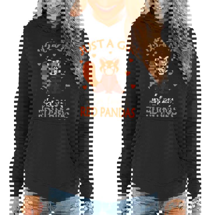 Just A Girl Who Loves Red Pandas Red Panda Girls Kids  Women Hoodie