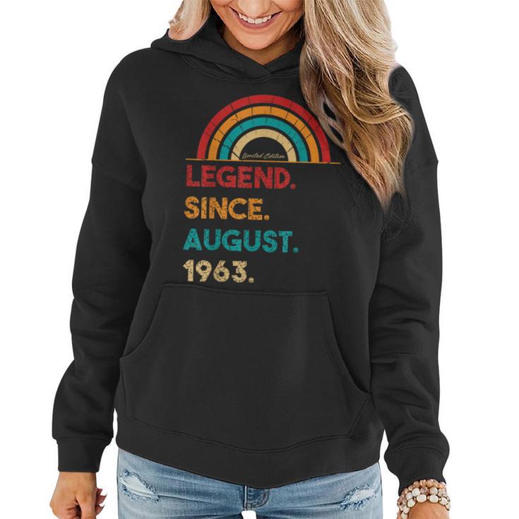 Legend Since August 1963 59 Geburtstag Geschenk Born In 1963 Frauen Hoodie