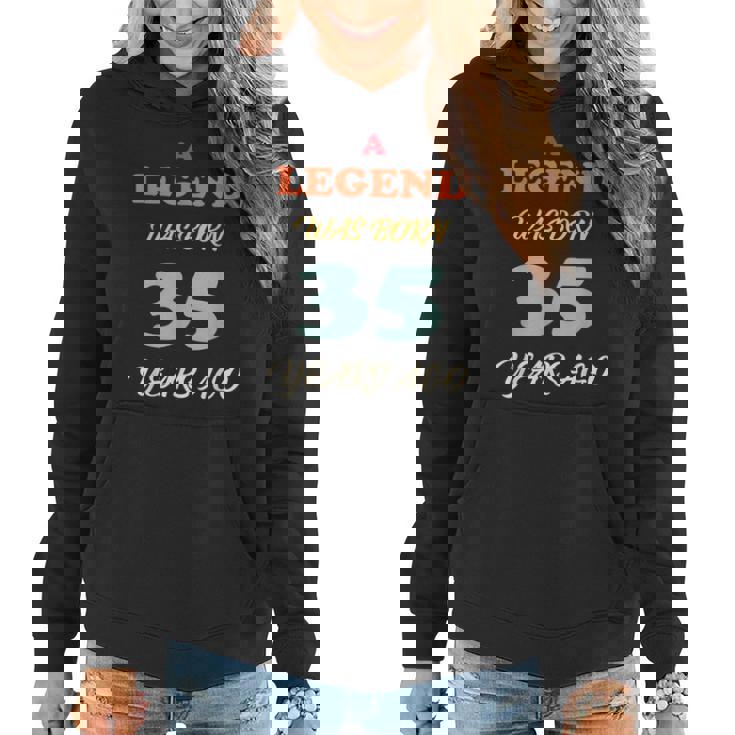 A Legend Was Born Jahrestag Vintage Farben Frauen Hoodie