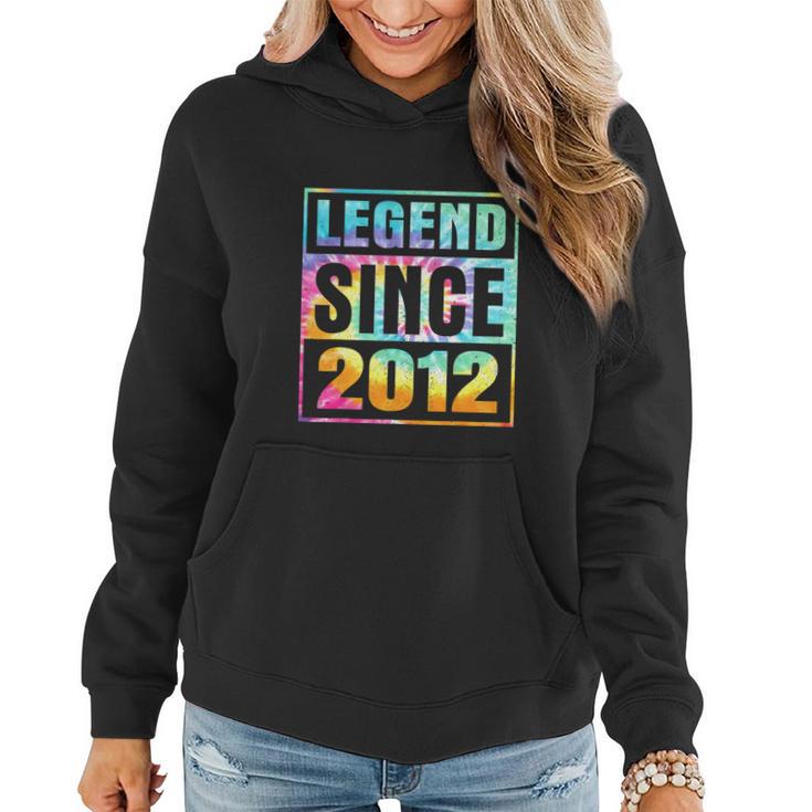 Legend Since 2012 10 Years Old 10Th Birthday Tie Dye Women Hoodie