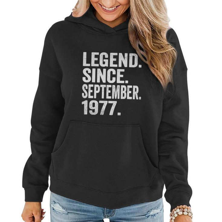 Legend Since September 1977 45 Years Old Funny 45Th Birthday Women Hoodie