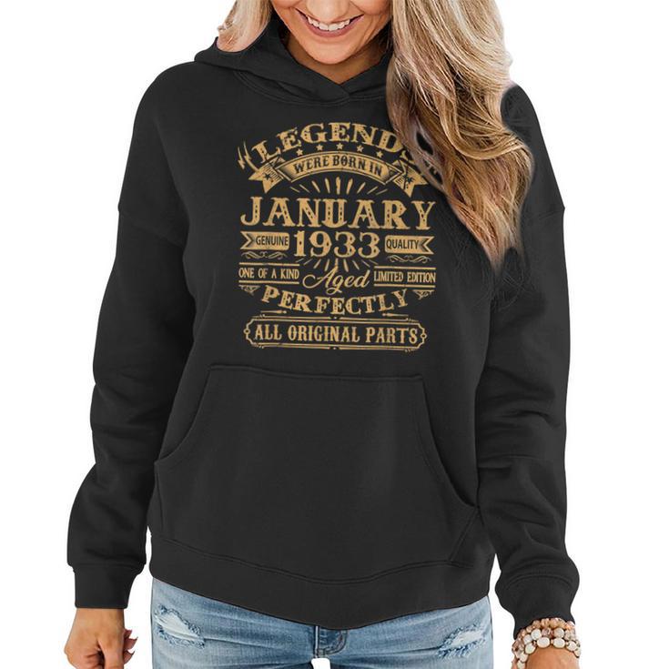 Legenden Wurden Im Januar 1933 Geschenk 90 Geburtstag Mann V4 Frauen Hoodie