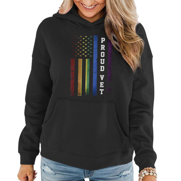Lgbt Military Soldier Pride Proud Veteran Rainbow Usa Flag Women Hoodie Graphic Print Hooded Sweatshirt