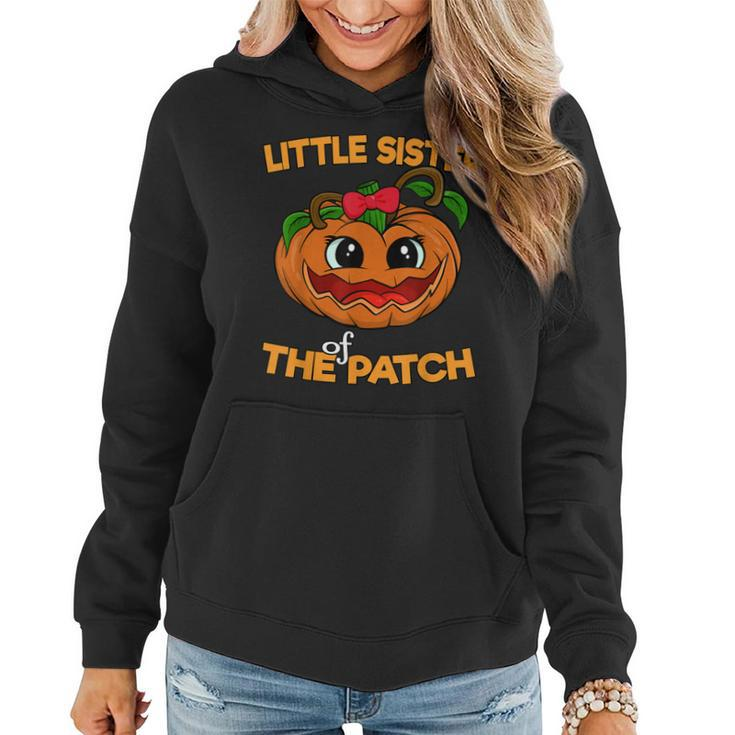 Little Sister Of The Patch Funny Matching Halloween Pumpkins Women Hoodie
