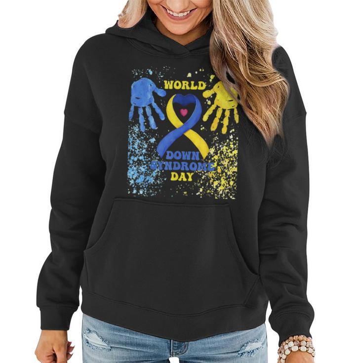 Love World Down Syndrome Awareness Day Love  Women Hoodie