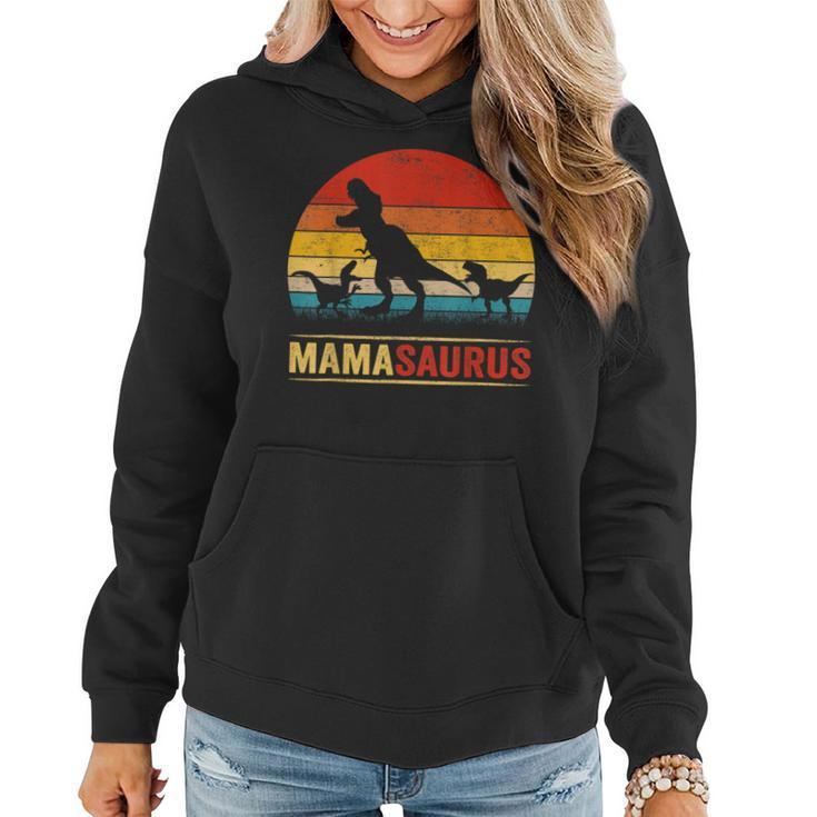 Mama Dinosaur T Rex Mamasaurus 2 Kids Family Matching  Women Hoodie
