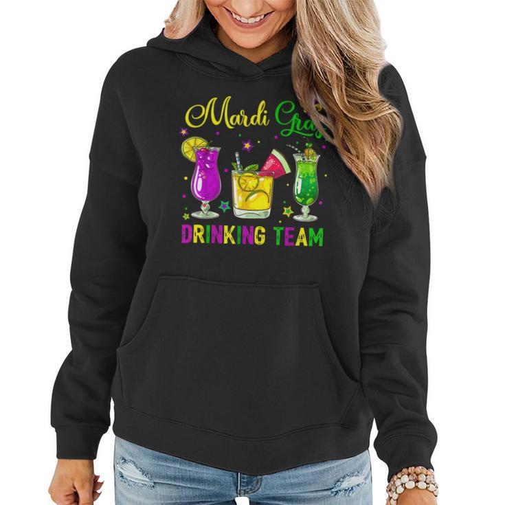Mardi Gras Drinking Team Carnival Fat Tuesday Lime Cocktail  Women Hoodie