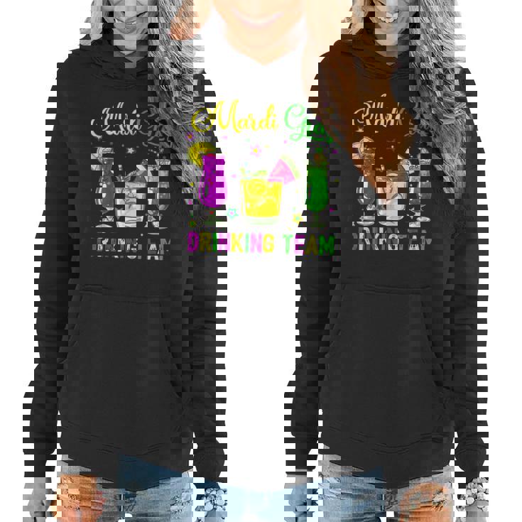 Mardi Gras Drinking Team Carnival Fat Tuesday Lime Cocktail  Women Hoodie