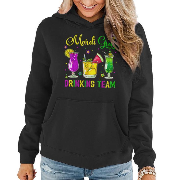 Mardi Gras Drinking Team Carnival Fat Tuesday Lime Cocktail Women Hoodie