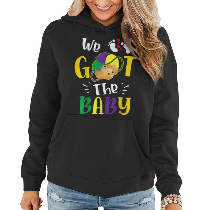Mardi Gras Pregnancy Announcement We Got The Baby Gift  Women Hoodie