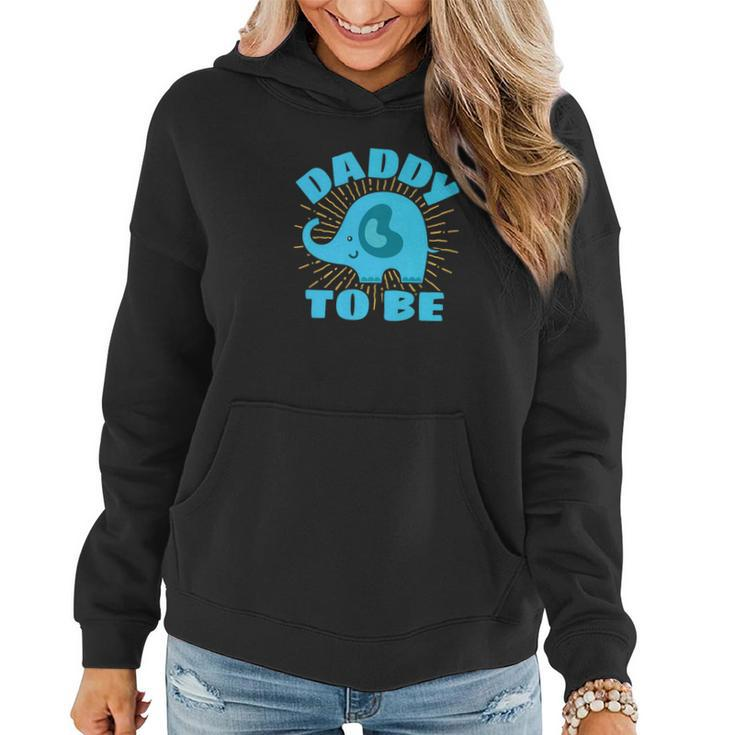 Mens Daddy To Be Elephant Blue Gender Reveal Baby Shower Women Hoodie Graphic Print Hooded Sweatshirt