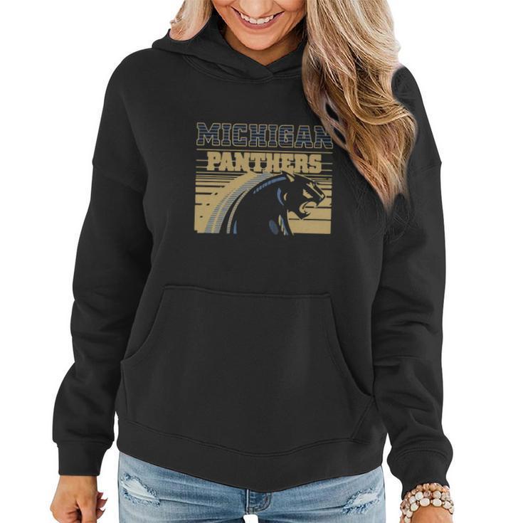 Michigan Panther Vintage Women Hoodie Graphic Print Hooded Sweatshirt