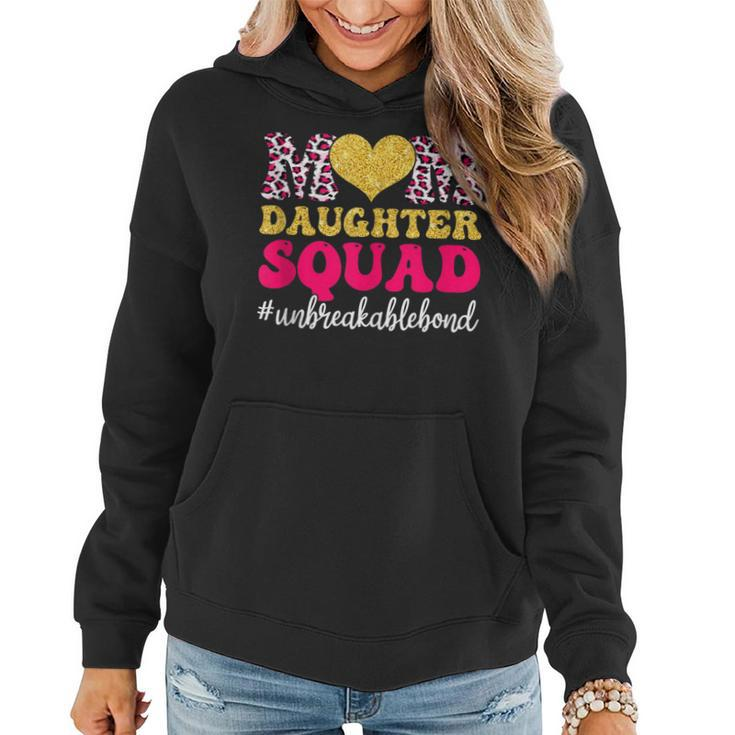 Mom Daughter Squad Leopard Mothers Day Mommy Mama  Women Hoodie