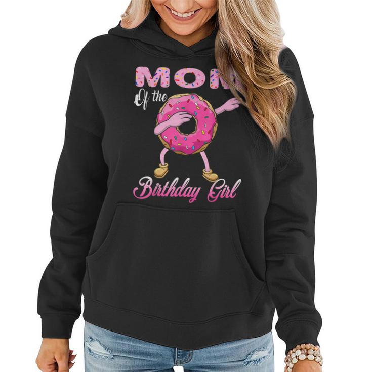 Mom Of The Birthday Girl Donut Dab Matching Party Outfits Women Hoodie