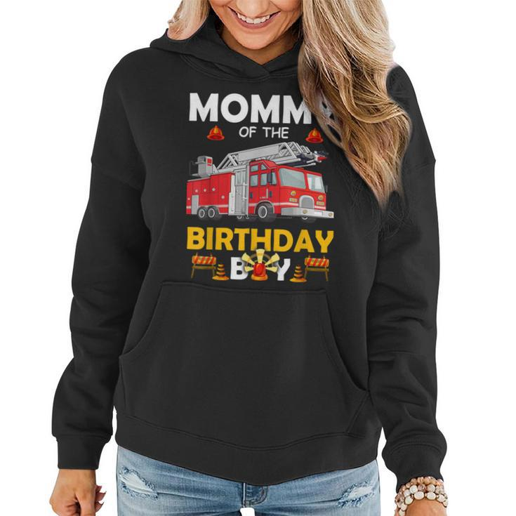 Mommy Of The Birthday Boy Fire Truck Firefighter Party Mom  Women Hoodie