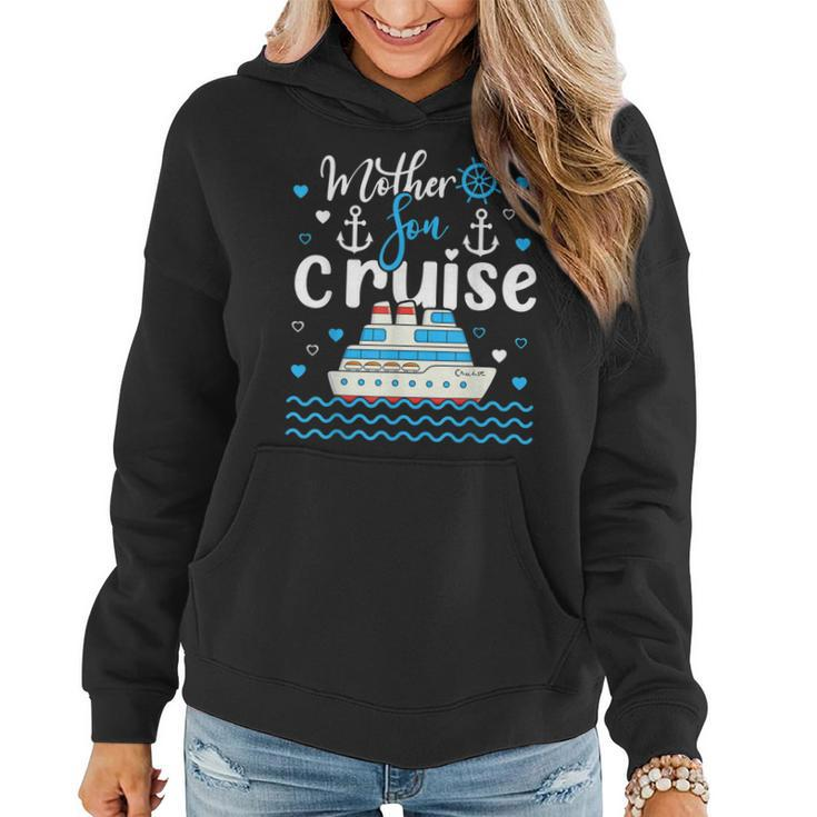 Mother Son Cruise 2023 Family Mom Son Vacation Trip Matching  Women Hoodie