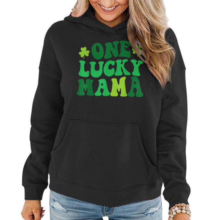 One Lucky Mama Retro Vintage St Patricks Day Clothes  Women Hoodie