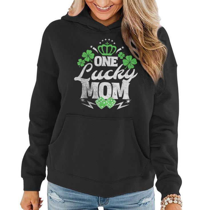 One Lucky Mom St Patricks Day Gift Vintage 70S Dice  V2 Women Hoodie