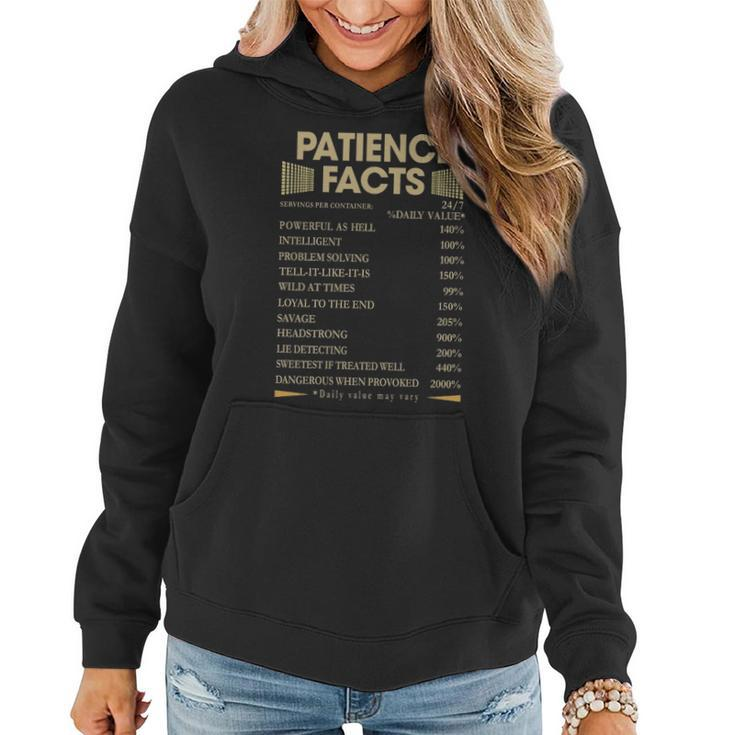 Patience Name Gift Patience Facts Women Hoodie