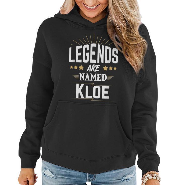 Personalisiertes Hoodie Legenden heißen Kloe, Schwarz, Einzigartiges Design