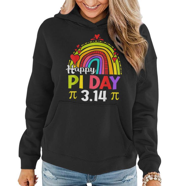 Pi Day  Teacher Rainbow Funny Happy Pi Day 3 14  Women Hoodie