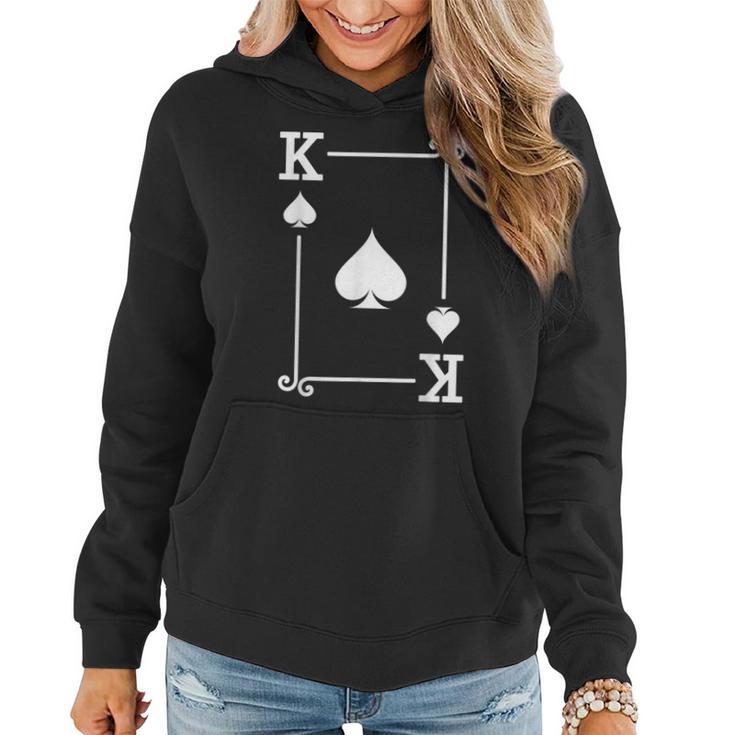 Funny Playing Poker Cards Graphic Hoodie - Men's & Women's Long Sleeve Pullover With Pocket, Casual Fall & Winter Sweatshirt