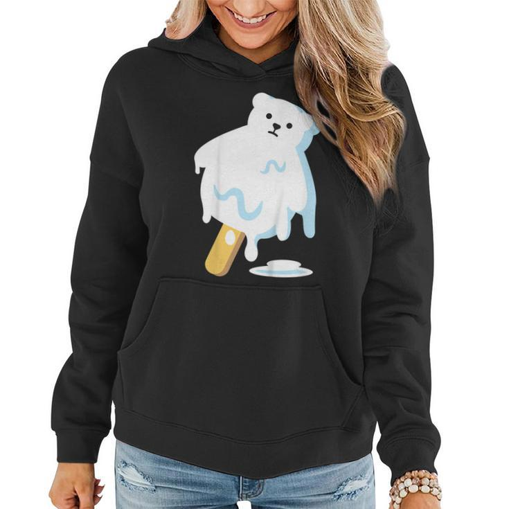 Polar Bear Ice Popsicle Melt Earth Day Teacher Shirt Women Hoodie