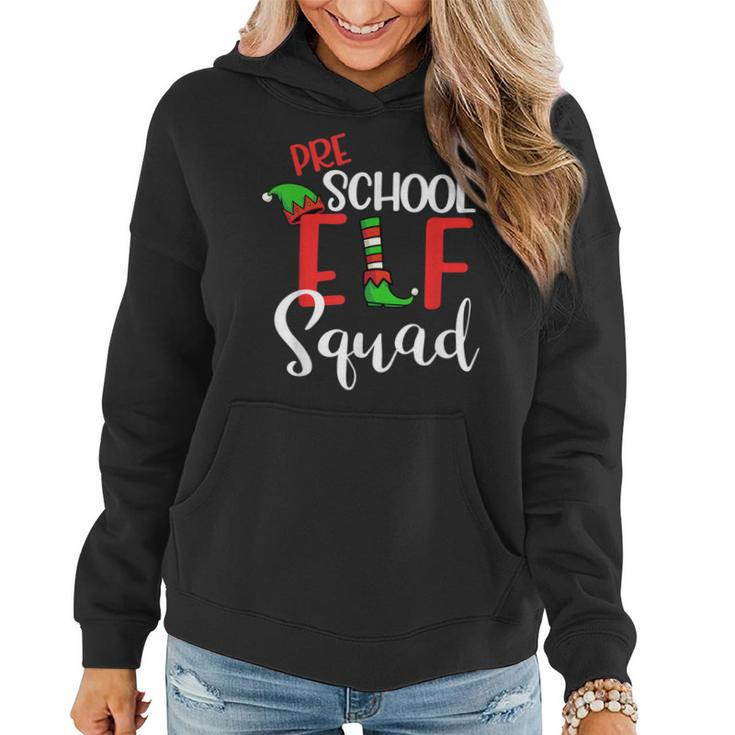Pre School Elf Squad Christmas Teacher Gift Funny Holiday Women Hoodie