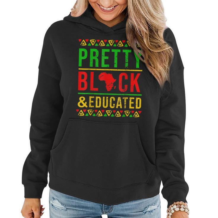 Pretty Black And Educated African Women Black History Month  V12 Women Hoodie