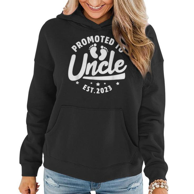 Promoted To Uncle Est 2023 Pregnancy Baby Announcement  Women Hoodie