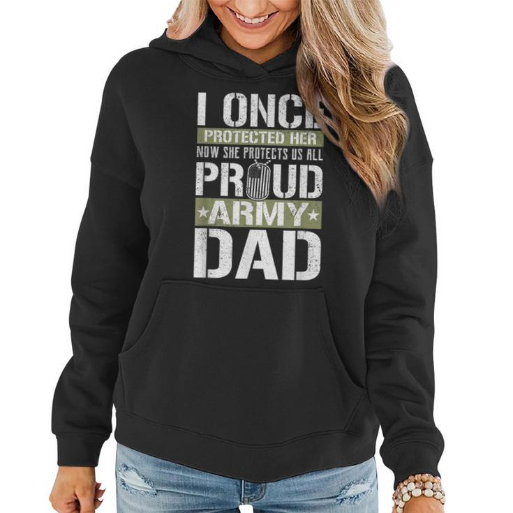 Proud Army Dad Support Military Daughter  Women Hoodie