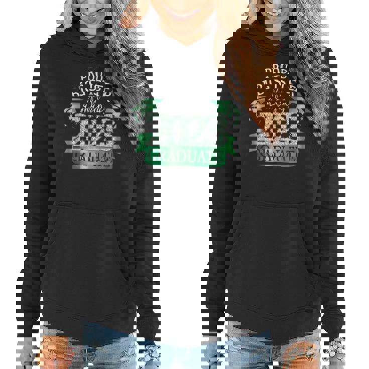 Proud Big Sister I 2023 Graduate Black Green Outfit Women Hoodie