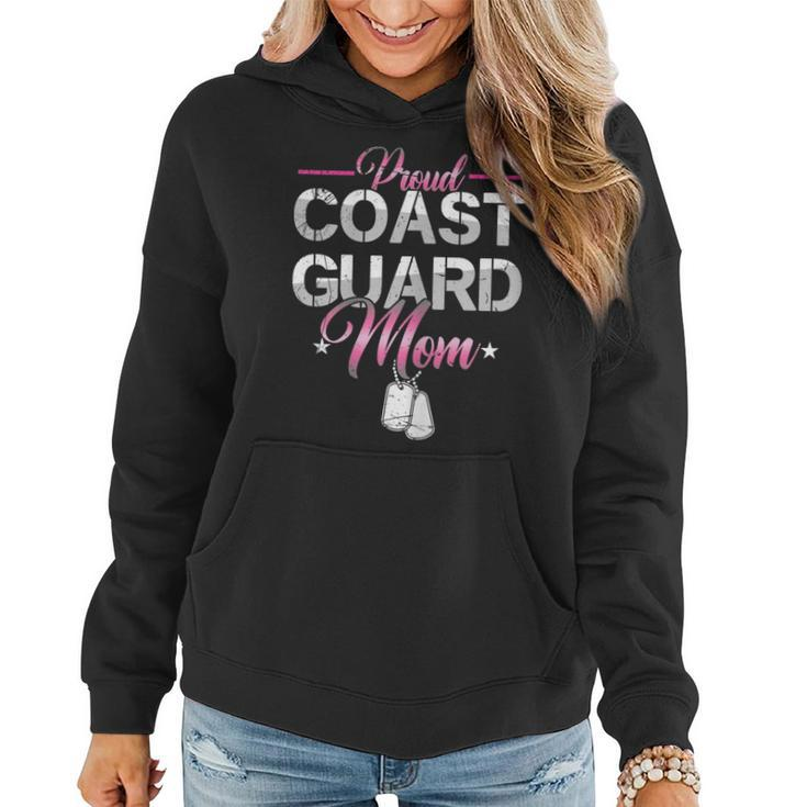 Proud Coast Guard Mom | Navy Military | Veteran Coast Guard Gift For Womens Women Hoodie