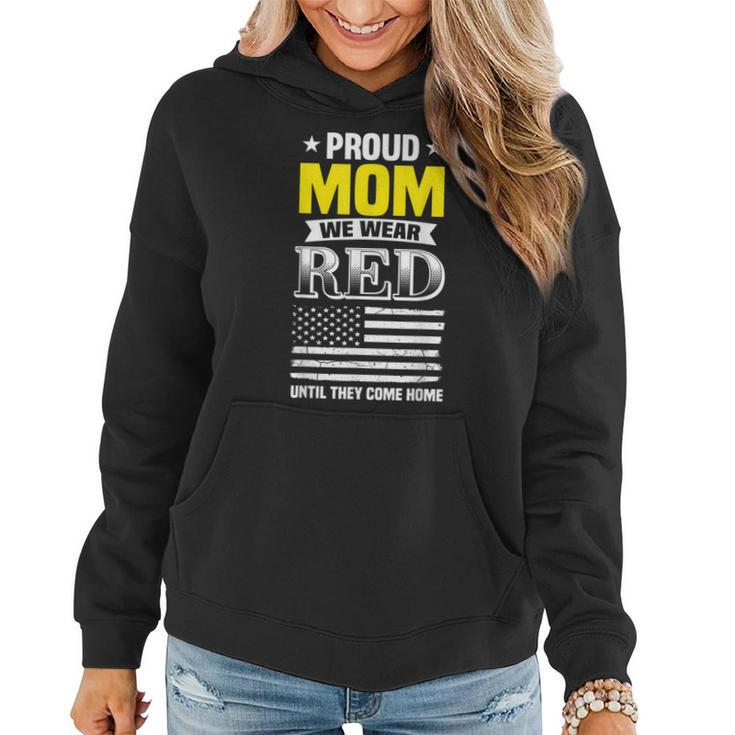 Proud Mom Of Deployed Son Red Friday Family Gift  Women Hoodie