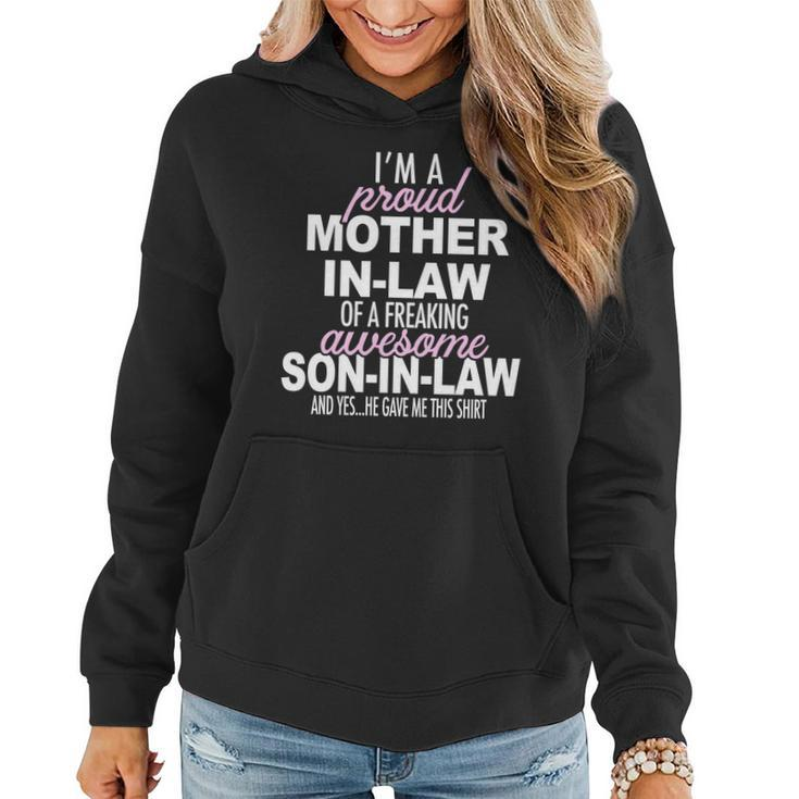 Proud Mother In Law Of Awesome Son In Law Funny Women Hoodie