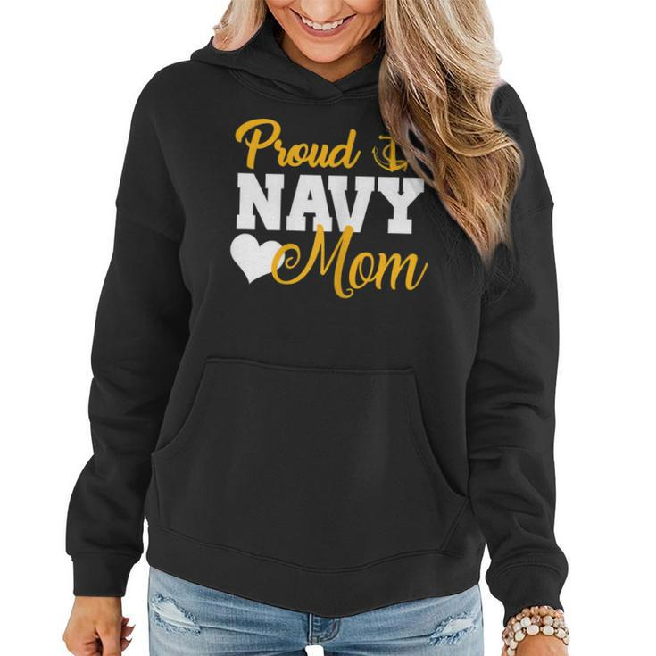 Proud Navy Mom Navy Military Parents Family Navy Mom T   Gift For Womens Women Hoodie
